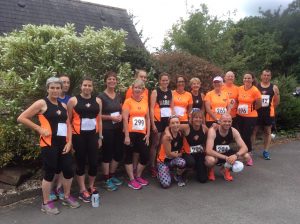 Back row from L-R Susan Baggett, Teddy Barnes, Emily Trenwith, Jill Barker, Liza Barber, Chloe Barnes, Karen Johnson, Claire Price, Karen Apsted, Sally Taylor, Chris Barber, Rebecca Musgrove, Phil Rowe. Front row (kneeling) L-R Micaela Swan, Yvonne Featherstone.